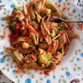 El cooksnap de Elizabeth Ramos cuando hizo Pasta con beicon para principiantes.