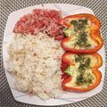El cooksnap de Jean Pierre Trigoso cuando hizo Pimientos rellenos de tocino, queso y huevo.