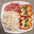 El cooksnap de Jean Pierre Trigoso cuando hizo Pimientos rellenos de tocino, queso y huevo.