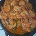 El cooksnap de Esme Solis cuando hizo Camarones con chiles morrones, chile guajillo al ajillo.