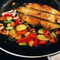 Cooksnap của Jung Bubii khi họ làm theo món Cá Thu Chiên Chấm Rau Sống