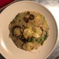 El cooksnap de Nacho Albarrán cuando hizo Quinoa con verduras y crujiente de calabacín.