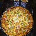 Sadia Asif's cooksnap of when they made Chicken Tikka Pizza 🍕.