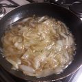 El cooksnap de Leon Faivisovich cuando hizo Cebollas caramelizadas.