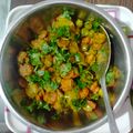 kavita goel का कुकस्नैप जब उन्होंने आलू बैंगन की सब्जी (aloo baingan ki sabzi recipe in Hindi) बनाया था।