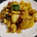 Prajakta Patil's cooksnap of when they made Batata Bhaji (Batatyachya Kachrya).