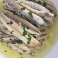 El cooksnap de mis-cocteles cuando hizo Boquerones o Seitons en Vinagre..