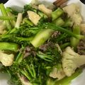 Cooksnap của Dy Dy khi họ làm theo món Súp lơ xào thịt bò