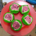Cooksnap dari Vincensia Oyo untuk resep Bolu Kukus Semangka (pasti merekah)
