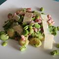 il Sandra quando ha preparato Paccheri con crema di fave fresche, pecorino e guanciale