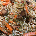 El cooksnap de Jara Loureiro cuando hizo Noodles al Wok con pollo y verduritas con salsa teriyaki.