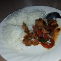 Wambui's cooksnap of when they made Fried beef and rice.