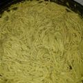 El cooksnap de Anny Hernández cuando hizo Espagueti verde.