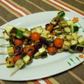 El cooksnap de Jackie cuando hizo Pinchos de carne y vegetales con pico de gallo.