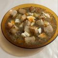 El cooksnap de Eduardo Agudo Alba cuando hizo Sopa de puerros con hueso de jamón.