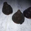 El cooksnap de Aldanaa Micaela cuando hizo Conitos de dulce de leche bañados en chocolate.