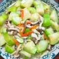 庭秀 的 麻油絲瓜炒鴻禧菇 cooksnap