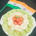 Diya Sawai का कुकस्नैप जब उन्होंने तिरंगा सलाद (tianga salad recipe in Hindi) बनाया था।