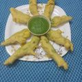 Rekha Vora's cooksnap of when they made મરચાં ના ભજિયા (Marcha Bhajiya Recipe In Gujarati).