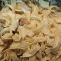 El cooksnap de Patii Brions Tapia cuando hizo Salsa blanca con camarones y champiñones😋.