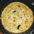 El cooksnap de hoy_cocina_lisson (Pilar) cuando hizo Merluza con calabacín y pimientos rojos a la bechamel.