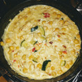 El cooksnap de hoy_cocina_lisson (Pilar) cuando hizo Merluza con calabacín y pimientos rojos a la bechamel.