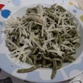 El cooksnap de Malena Jaworsky cuando hizo Fideos caseros de espinacas.
