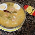 El cooksnap de Gio cuando hizo Sopa de pescado y arroz.