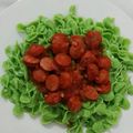 El cooksnap de nidia segovia cardozo cuando hizo Salsa de pancho con fideos tirabuzones a la manteca 😍.