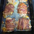 Dóra Szenczi Cooksnap-ja, amikor elkészítette a(z) Baconba tekert sajttal és sonkával töltött csirke rolád receptet.