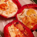 El cooksnap de Antonia Indurain Rubi cuando hizo Pimientos rojos rellenos de queso con huevo.