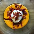 El cooksnap de Arianne cuando hizo Ensalada de burrata y rúcula, tartar de tomate y crujiente de jamón.