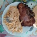 El cooksnap de Andy Aké 愛 cuando hizo Espagueti con crema de Chipotle.