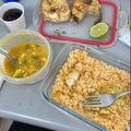Cooksnap de Alessandra quando cozinhou Pirão de ovo ou cabeça de galo.