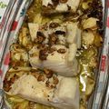El cooksnap de Andrea AB cuando hizo Bacalao al ajillo en horno.
