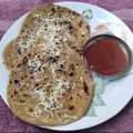 Diya Vithalani's cooksnap of when they made ચીઝ પરાઠા (cheese paratha in gujrati).