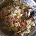 Simi and Milo's cooksnap of when they made Vegan Pasta Salad.