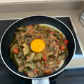 El cooksnap de Sergio cuando hizo Huevos al pisto.