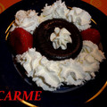 El cooksnap de carme castillo cuando hizo Coulant de chocolate.