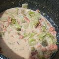 El cooksnap de Jhonatan Giraldo Gutièrrez cuando hizo Salsa blanca con camarones y brócoli.