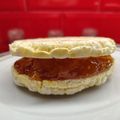 Cooksnap από Δέσποινα Καρπούζα στη συνταγή Ρυζογκοφρέτα σάντουιτς με μαρμελάδα και τρίγωνο τυράκι