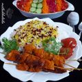 کوک اسنپ مطبخ لیلا بعد از امتحان کردن جوجه کباب با طعم زرشک.