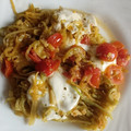 El cooksnap de Miguel cuando hizo Tallarines de calabacín con tomate Cherry y mozzarella.