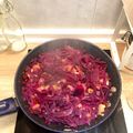 El cooksnap de Maribetula cuando hizo Lombarda con manzana, pasas y piñones.