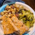 Louie Coumbe's cooksnap of when they made Brown Sugar Glazed Salmon.