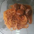 El cooksnap de Brenda Yaneth Montes cuando hizo Albondigas en pasta de tomate.