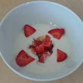 El cooksnap de Andreita cuando hizo Yogur casero con fresas.