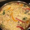 zdubs's cooksnap of when they made Cajun shrimp pasta w/ broccoli.