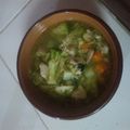 El cooksnap de Alejandro Zavala cuando hizo Caldo de Pollo con Verduras.