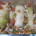 El cooksnap de misesma cuando hizo Puerros con vinagreta y salmón.